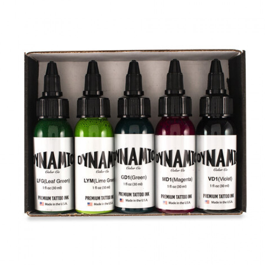 Тату краска Dynamic Colors Goblins Color Set (5 пигментов) 30 мл